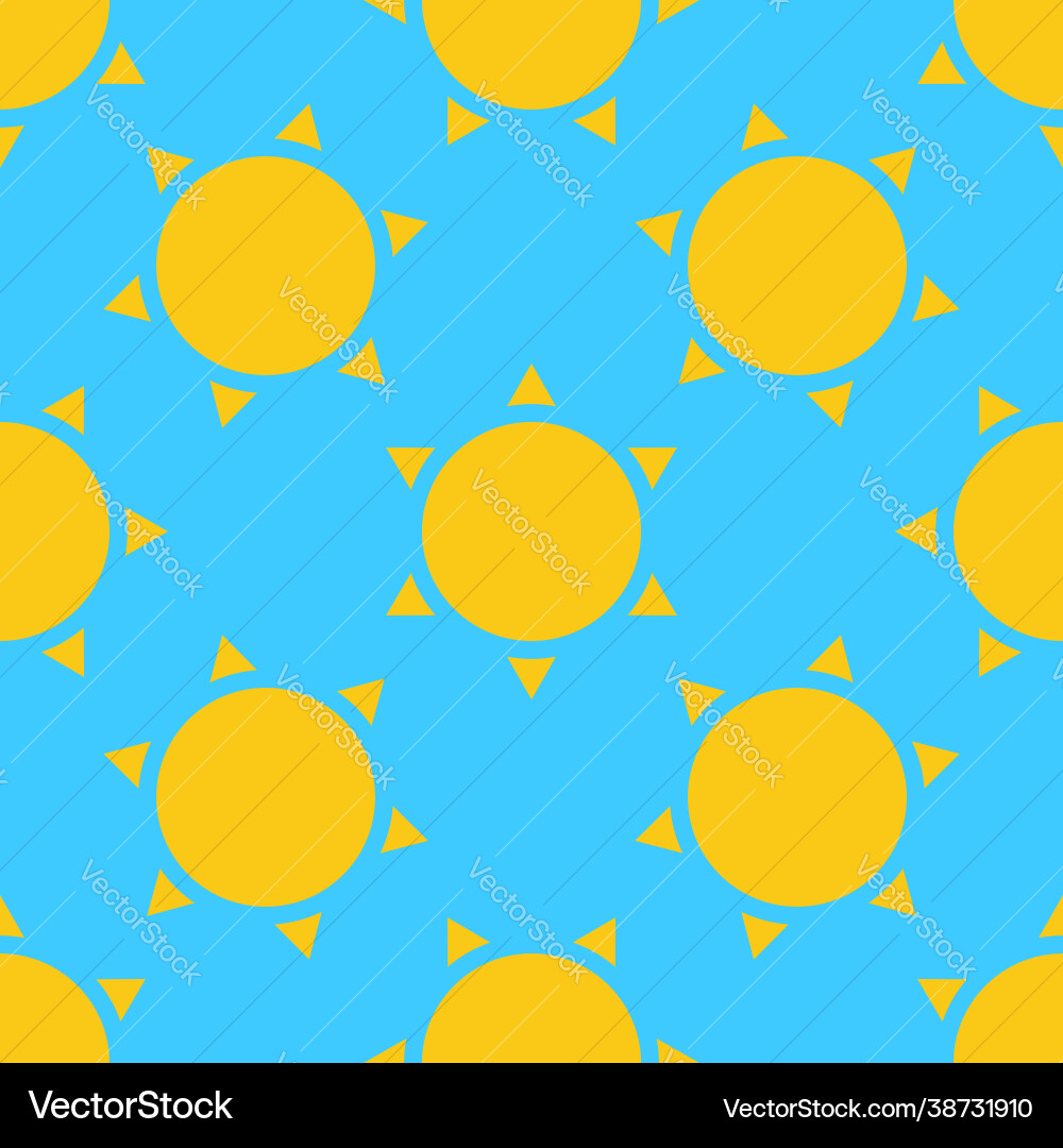 Sun seamlessly repeatable pattern backdrop Sun seamlessly repeatable pattern backdrop vector image