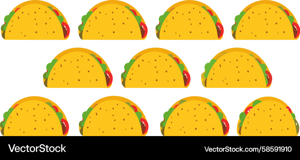 Symmetrical Taco Array Vector Image