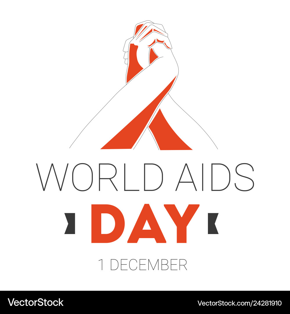 World aids day isolated icon with human hands World aids day isolated icon with human hands Vector Image