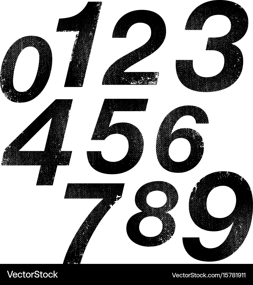 3-d block numbers vector image