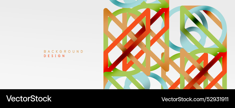 Abstract background - colorful circle lines Abstract background - colorful circle lines Vector Image