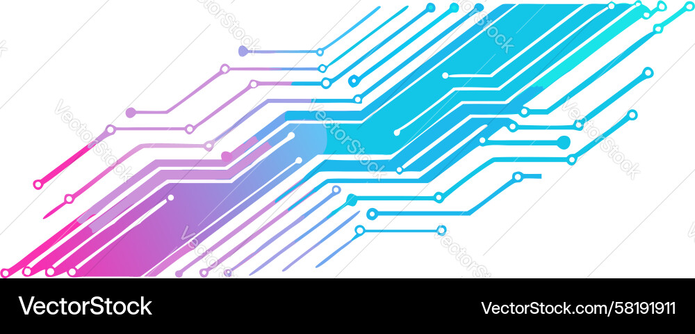 Abstract Circuit Flow Lines Vector Image