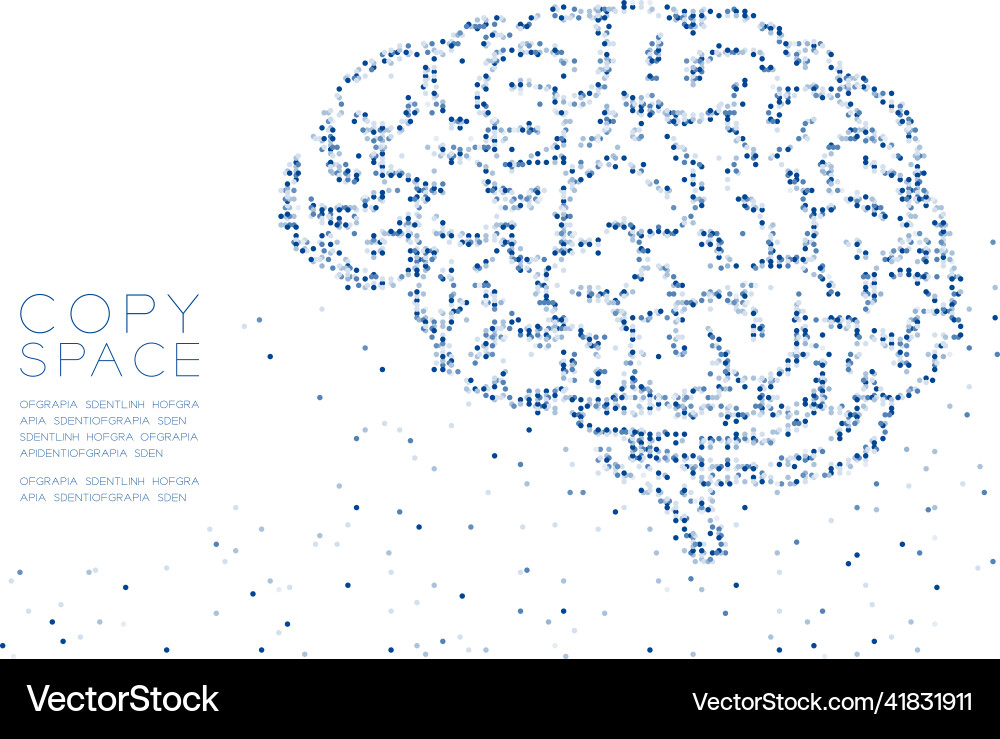 Abstract geometric circle dot molecule particle Vector Image