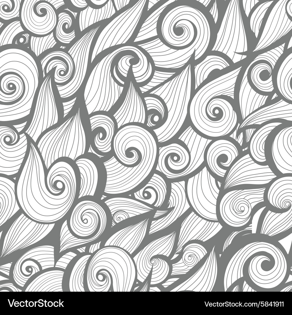 Curl abstract pattern with multicolored waves vector image