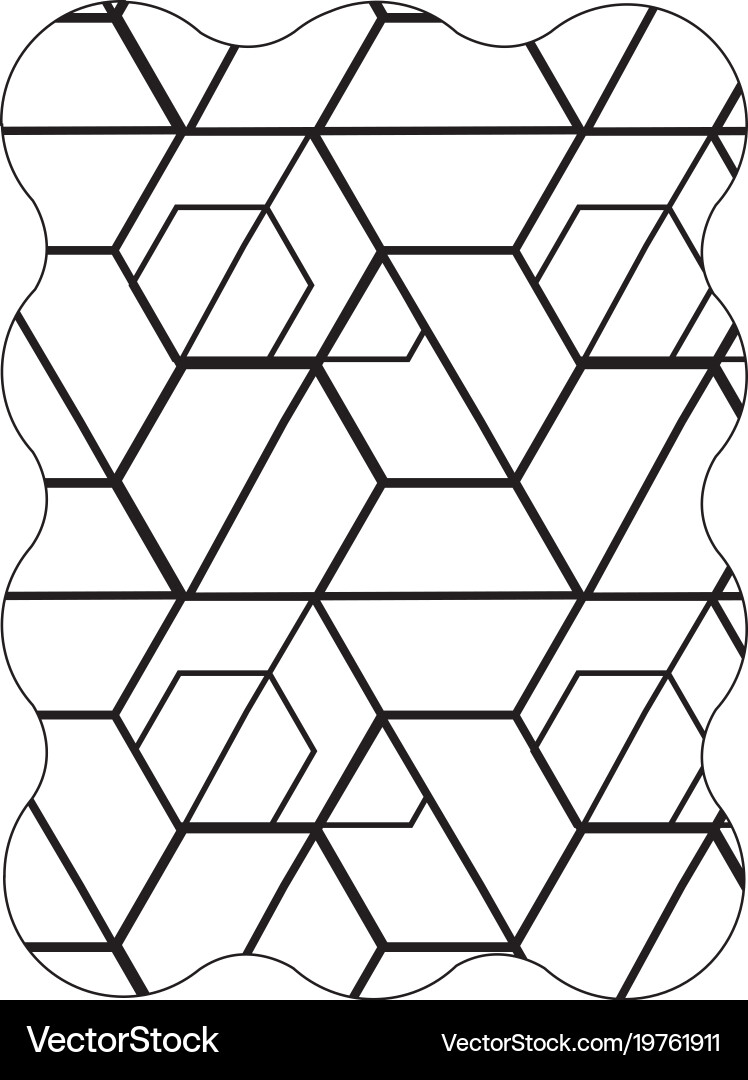 Figure with pattern seamless shapes background Vector Image