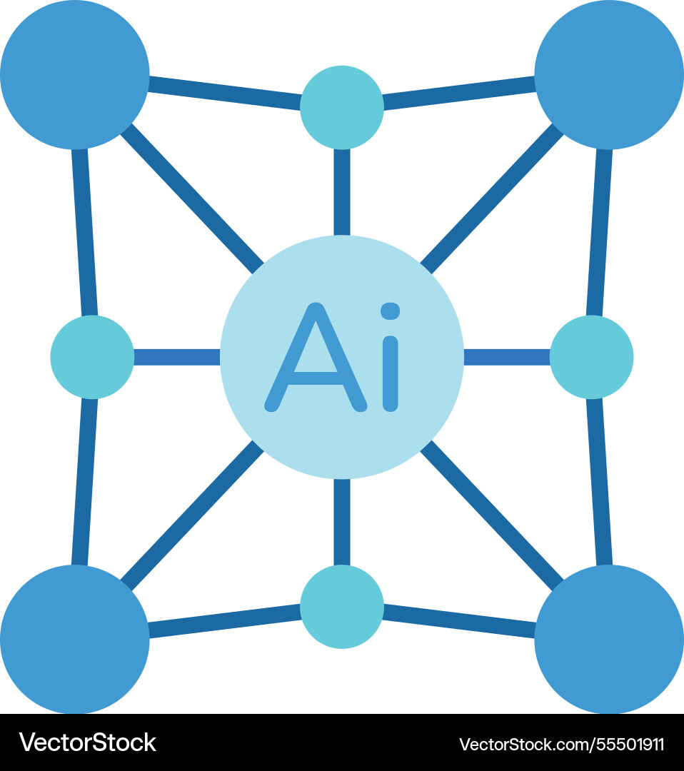 Generative AI Network vector image