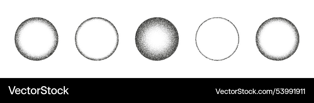 Gradient dot with grain and noise textured sphere vector image