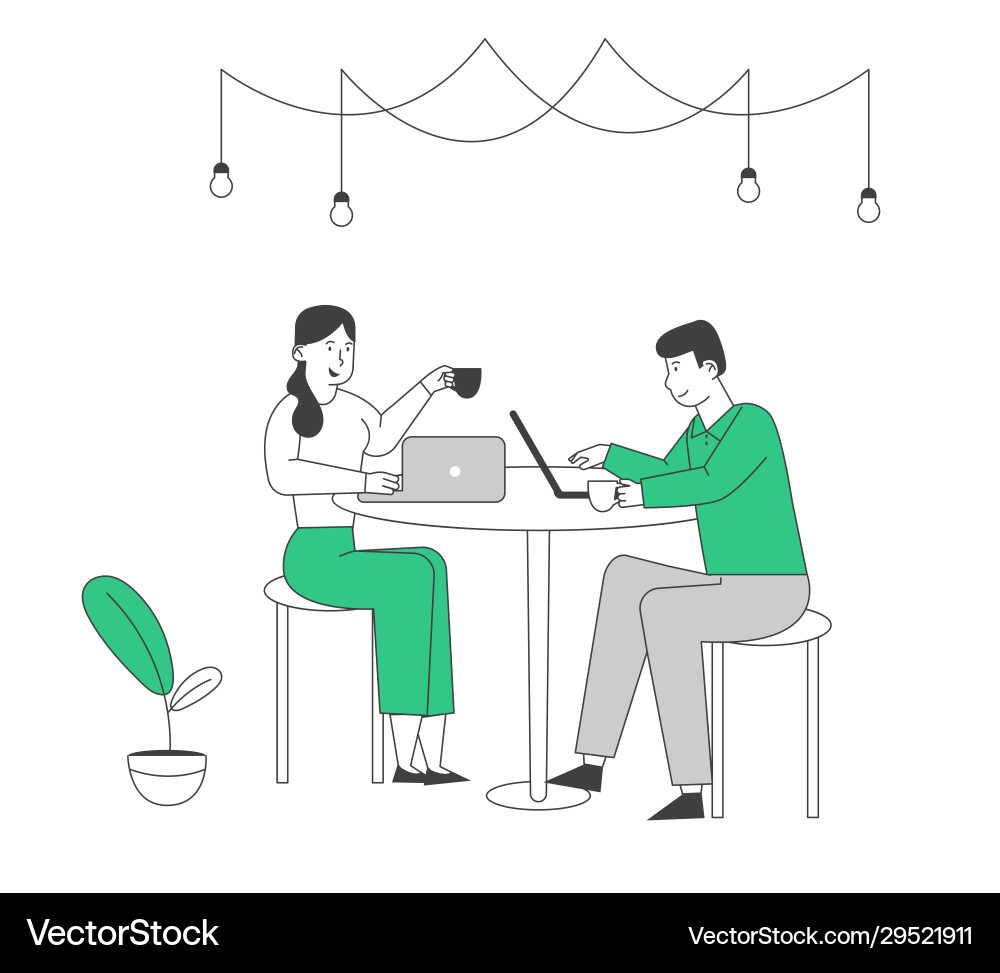 Junge Menschen besuchen Café und Gastfreundschaft Konzept Junge Menschen besuchen Café und Gastfreundschaft Konzept vektorbild