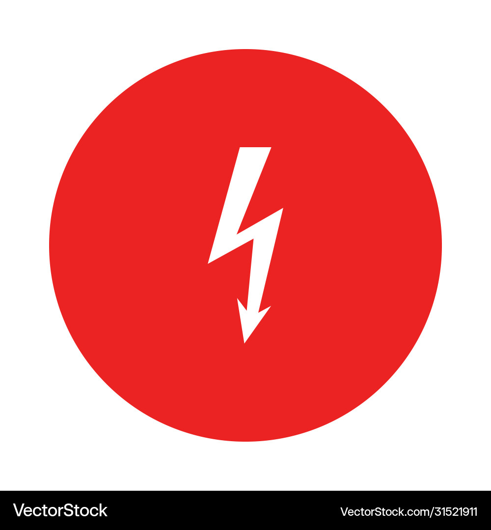 Lightning and circle Vector Image
