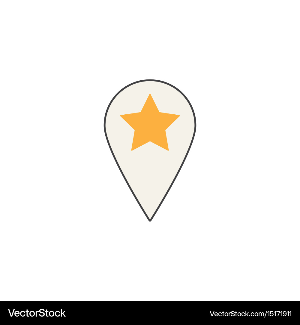 Location line icon pin sign map pointer vector image