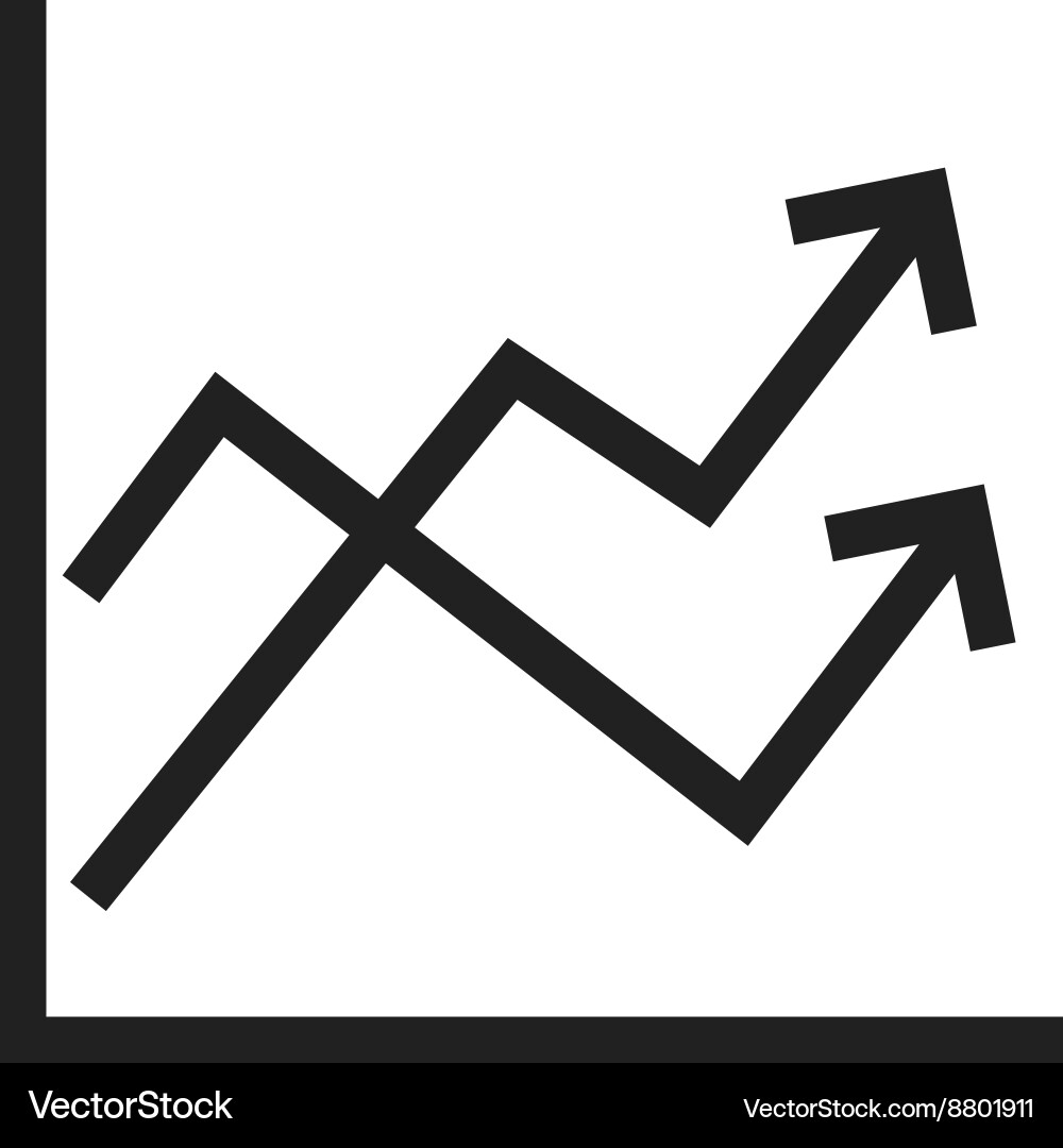 Multiple line graph Vector Image