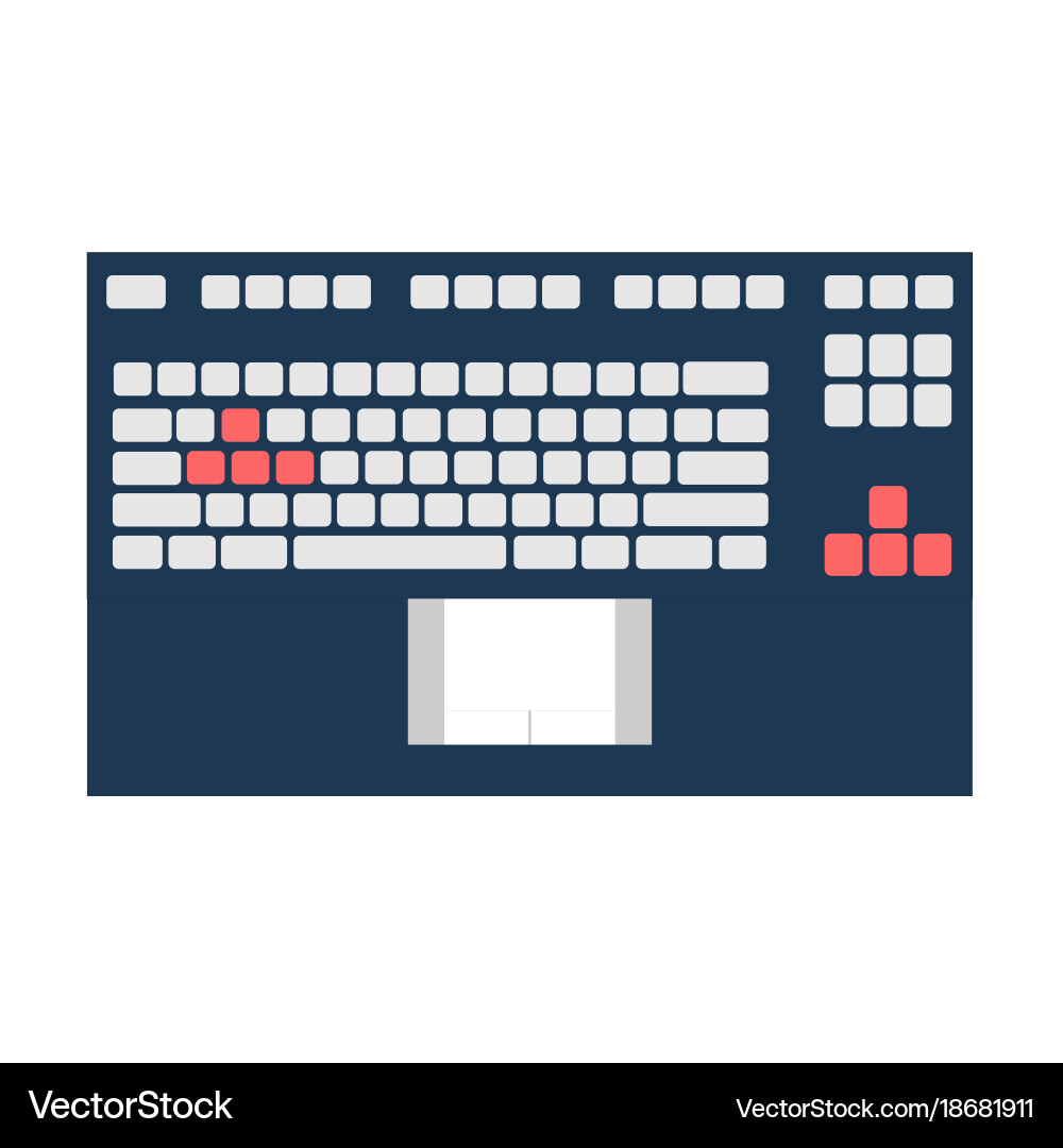 Notebook keyboard panel Vector Image