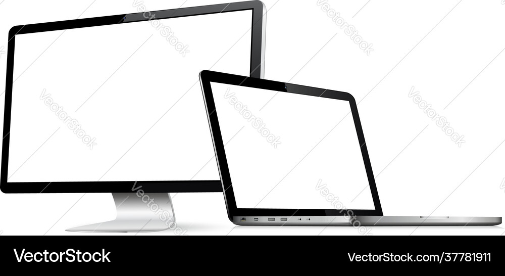 Responsive Web-Design Computer-Anzeige mit Laptop Responsive Web-Design Computer-Anzeige mit Laptop vektorbild