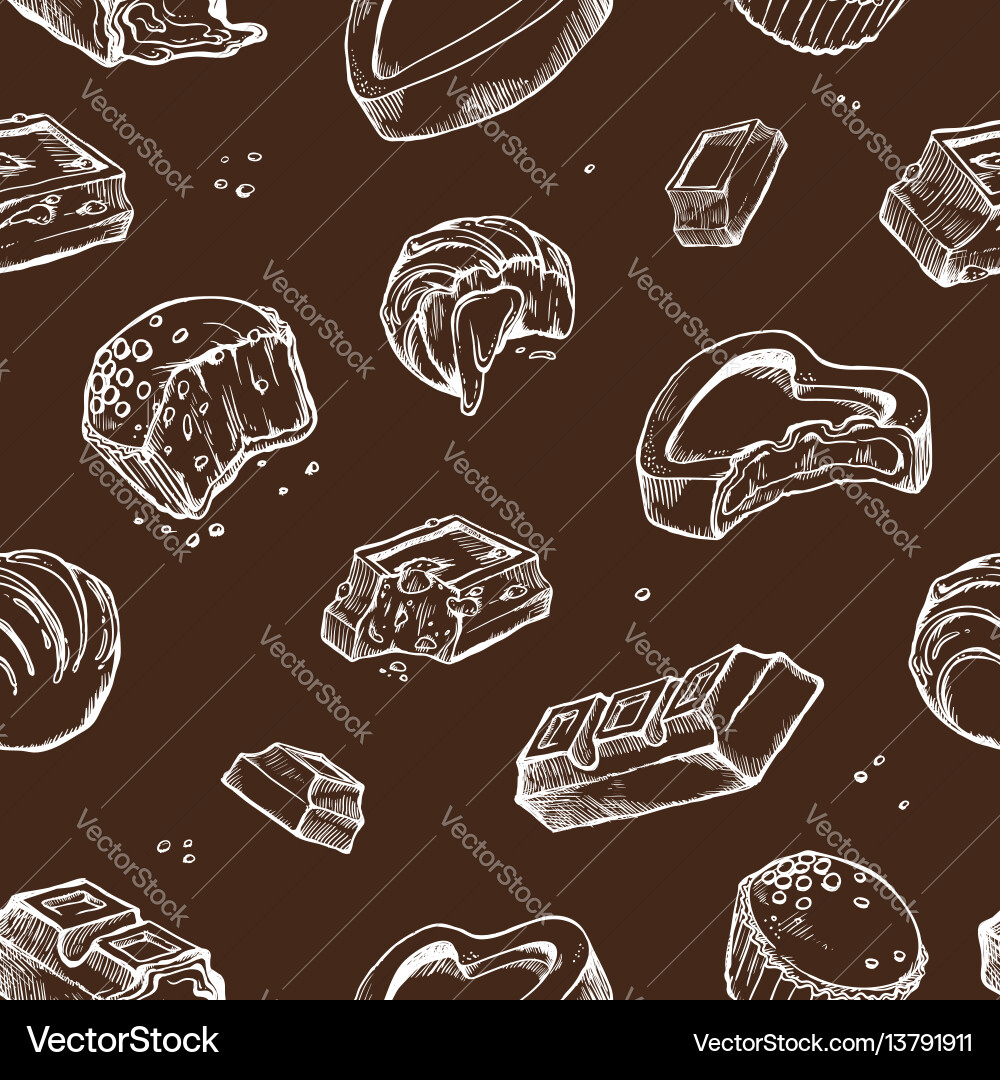Seamless pattern of sketches bitten Seamless pattern of sketches bitten vector image