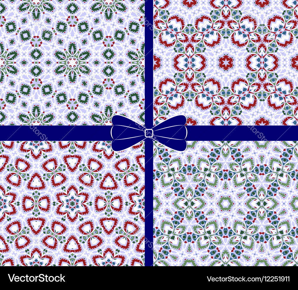 Set of seamless patterns vector image