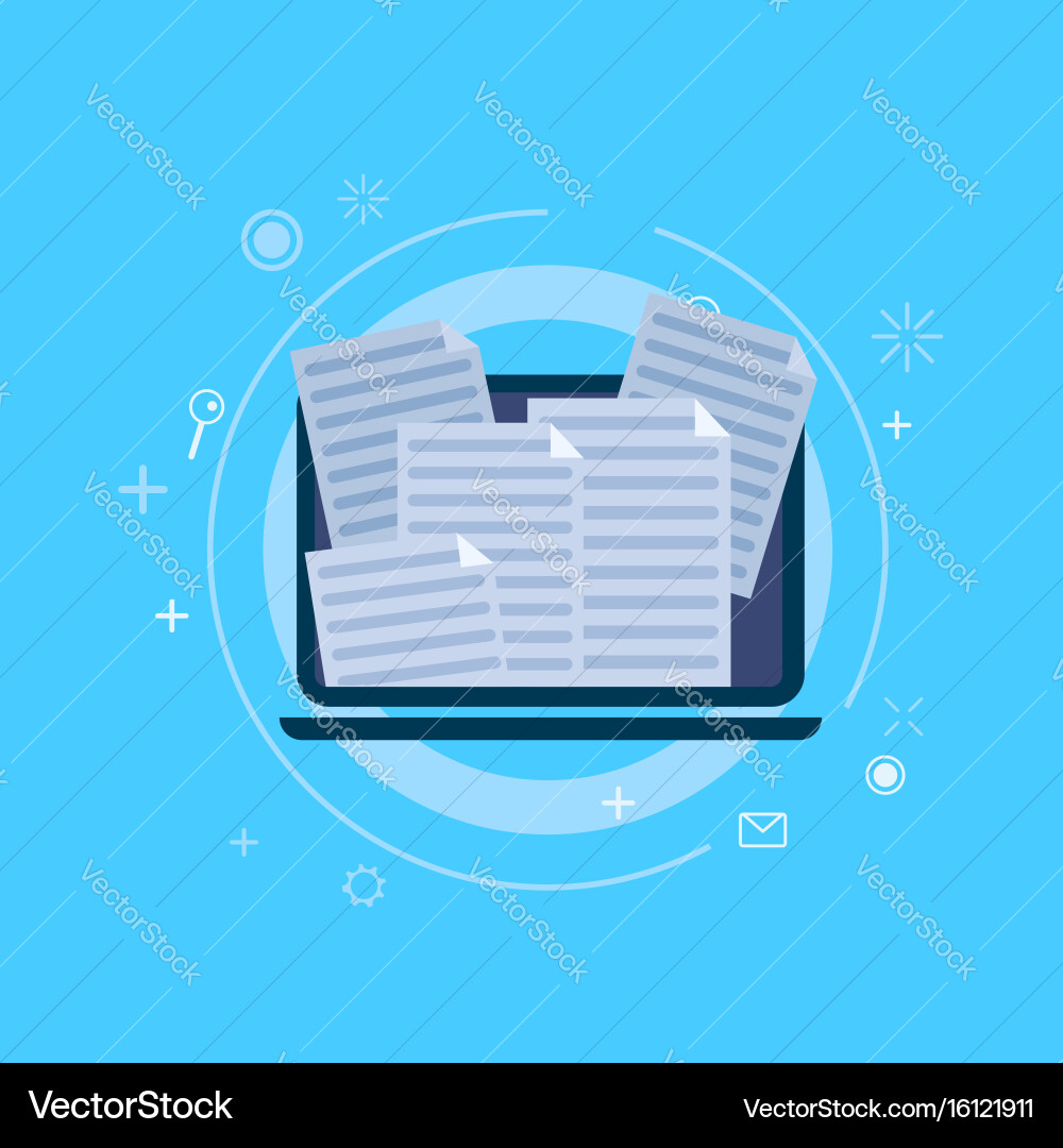 Spamming in computer mail Vector Image