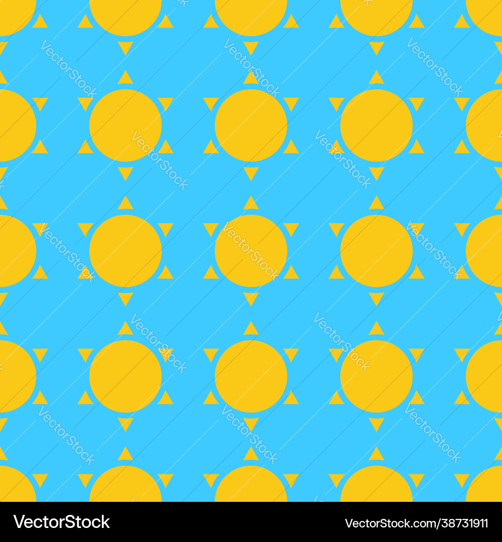 Sun seamlessly repeatable pattern backdrop Sun seamlessly repeatable pattern backdrop vector image