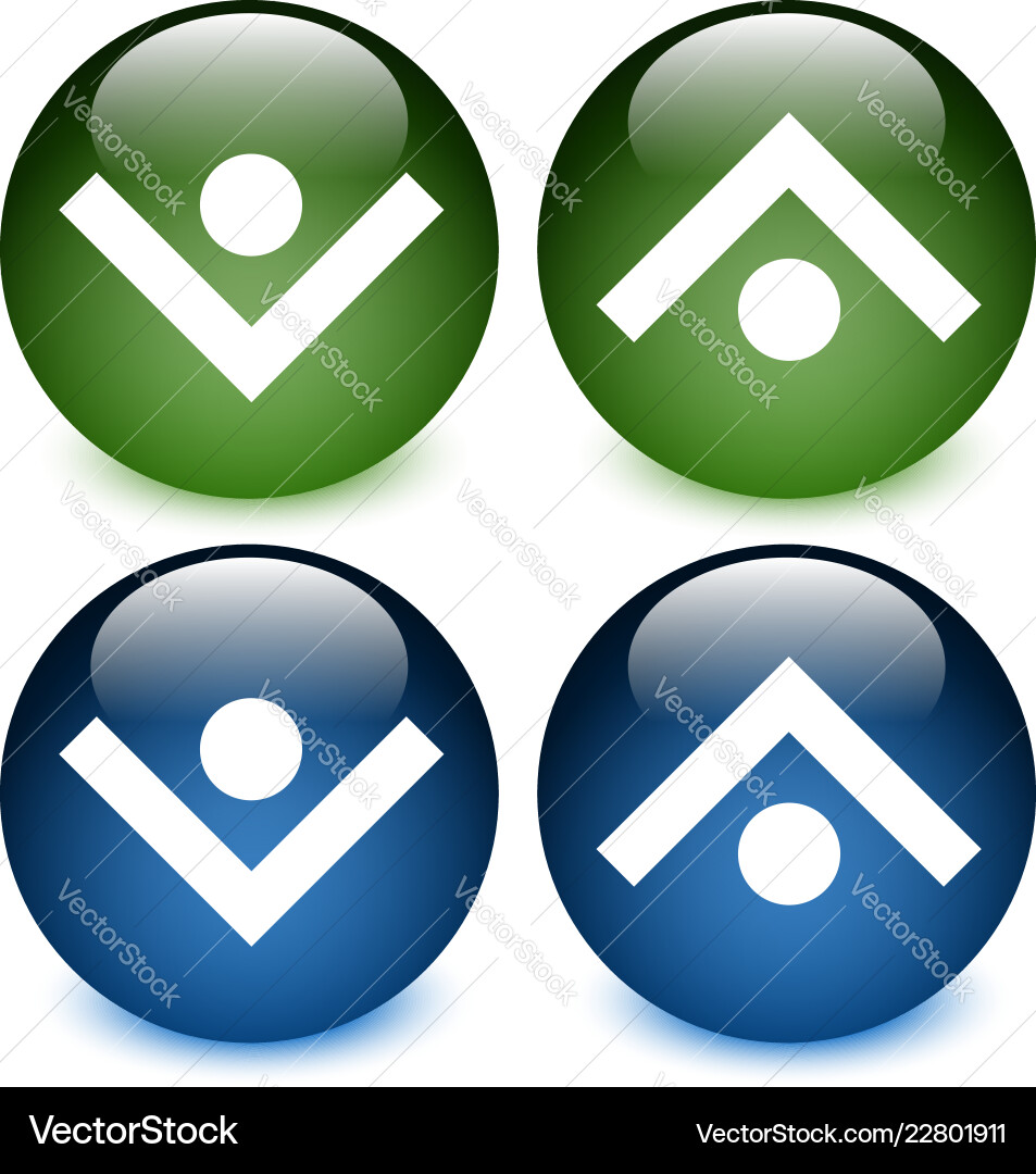 Up-down arro buttons scroll up down Up-down arro buttons scroll up down vector image