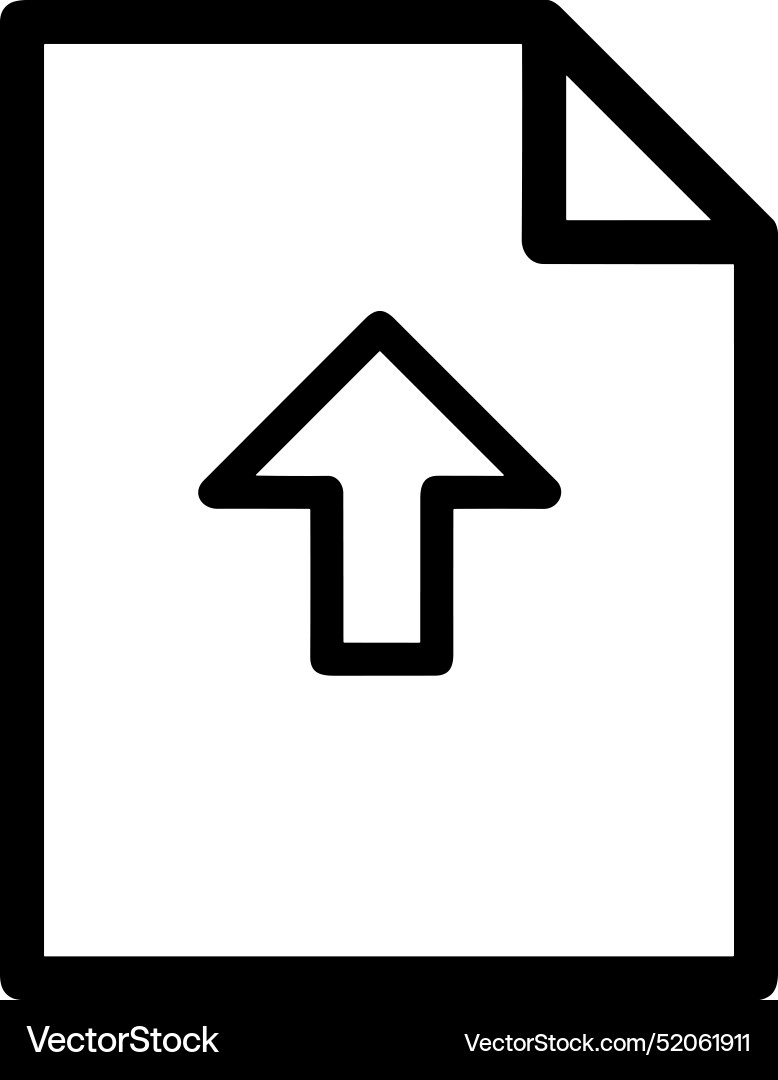 Upload outline icon symbol image Vector Image