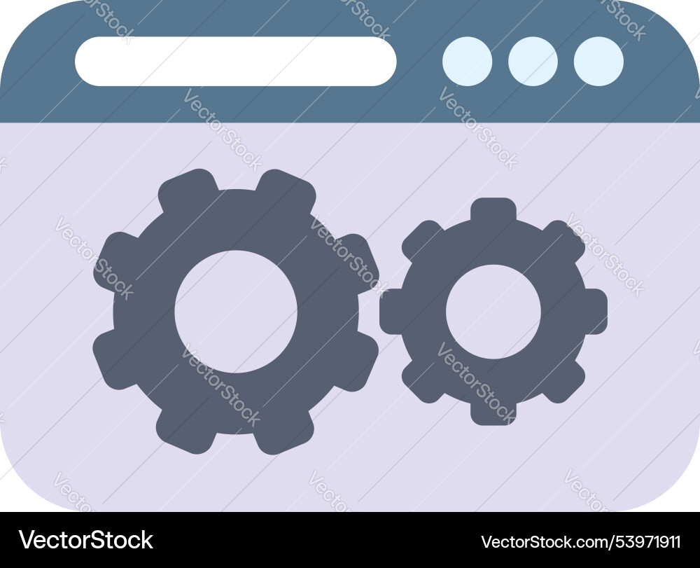 Website under construction with two gears rotating Website under construction with two gears rotating vector image