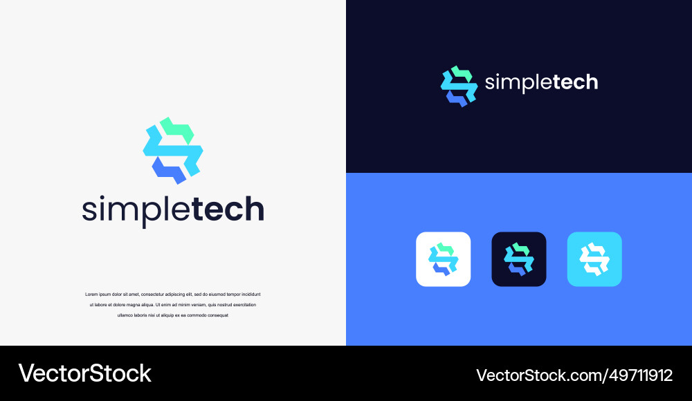 Abstraktes Logo Design Buchstaben s Technologie Abstraktes Logo Design Buchstaben s Technologie vektorbild