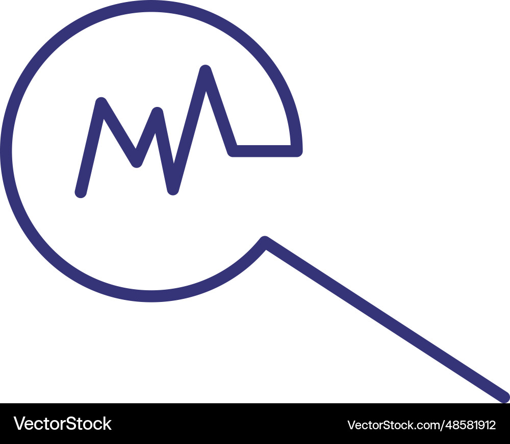 Analyzing line icon Vector Image