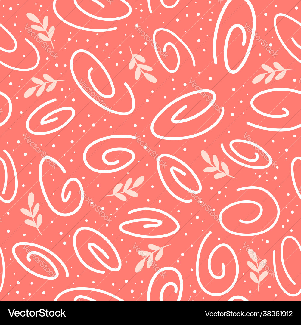 Baboho pattern on pink background with spirals Baboho pattern on pink background with spirals vector image