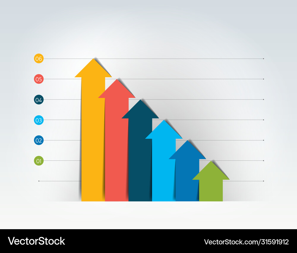 Chart graph 3d style infographics element Chart graph 3d style infographics element vector image