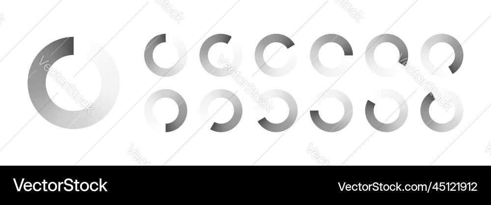 Circular loading buffering icons Vector Image