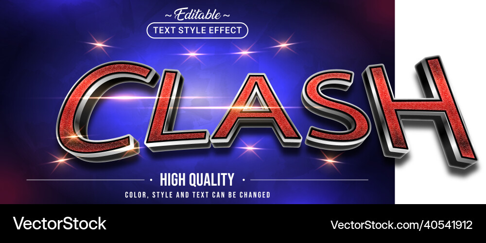 Clash Text Style Effect vector image