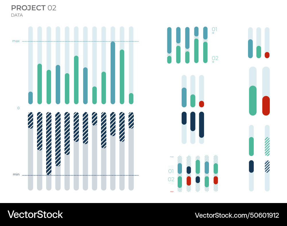Design business elements charts in color Design business elements charts in color vector image