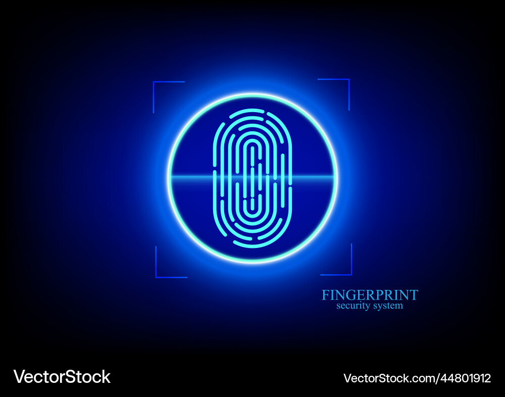 Graphics design fingerprint concept security Graphics design fingerprint concept security vector image
