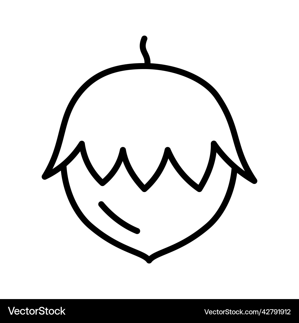 Haselnuss-Symbol Umriss Haselnuss Ernährung Produkt Haselnuss-Symbol Umriss Haselnuss Ernährung Produkt Vektorbild