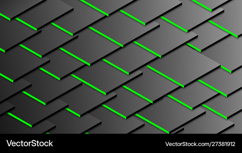 Image green shadow from a stacked cube Image green shadow from a stacked cube vector image