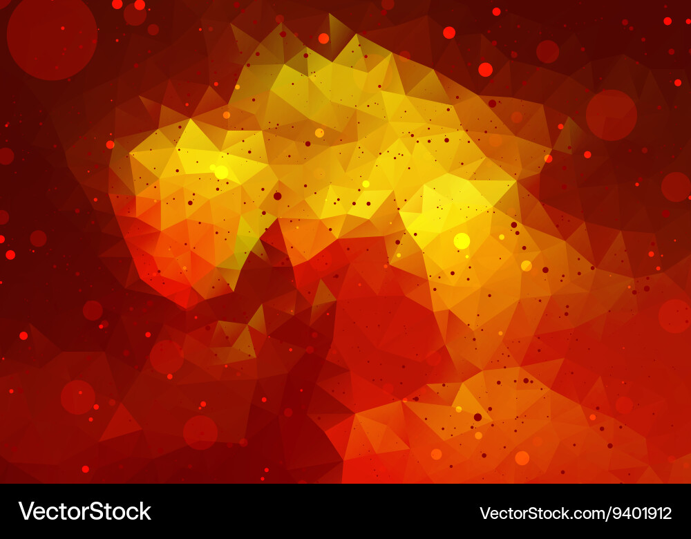 Red Abstract Fire Triangle Background Vector Image