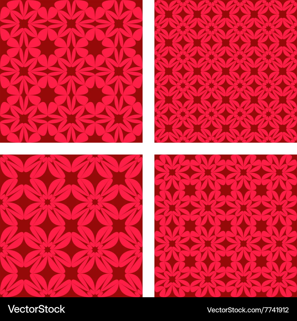 Red seamless pattern background set – Free Vector | VectorStock
