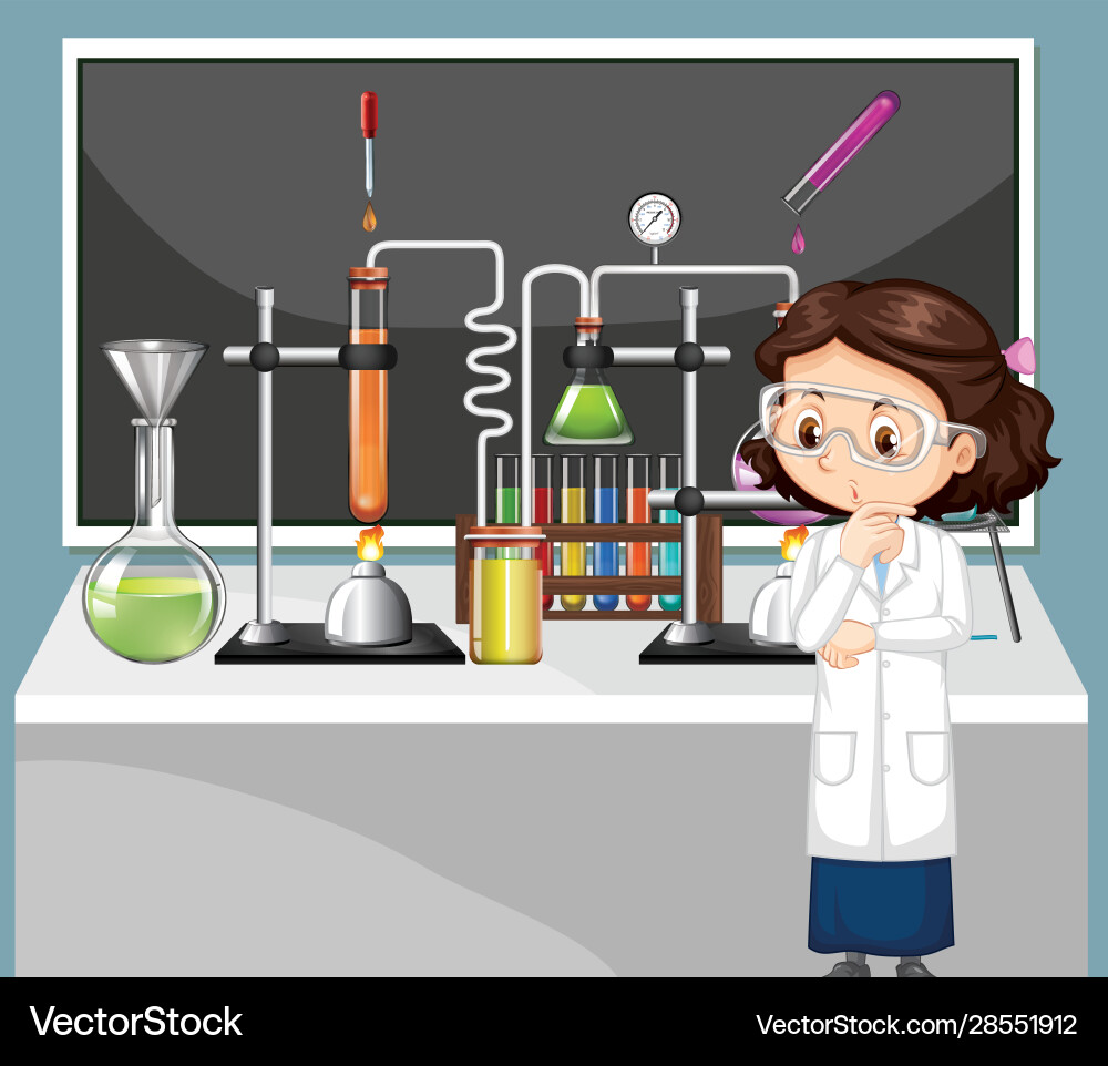 Scientist working in lab Scientist working in lab vector image