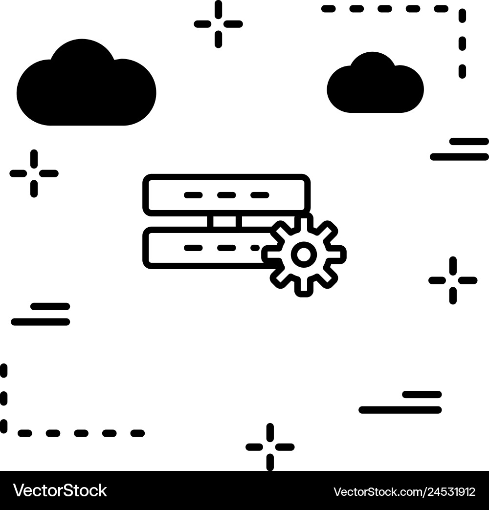 Server setting icon vector image