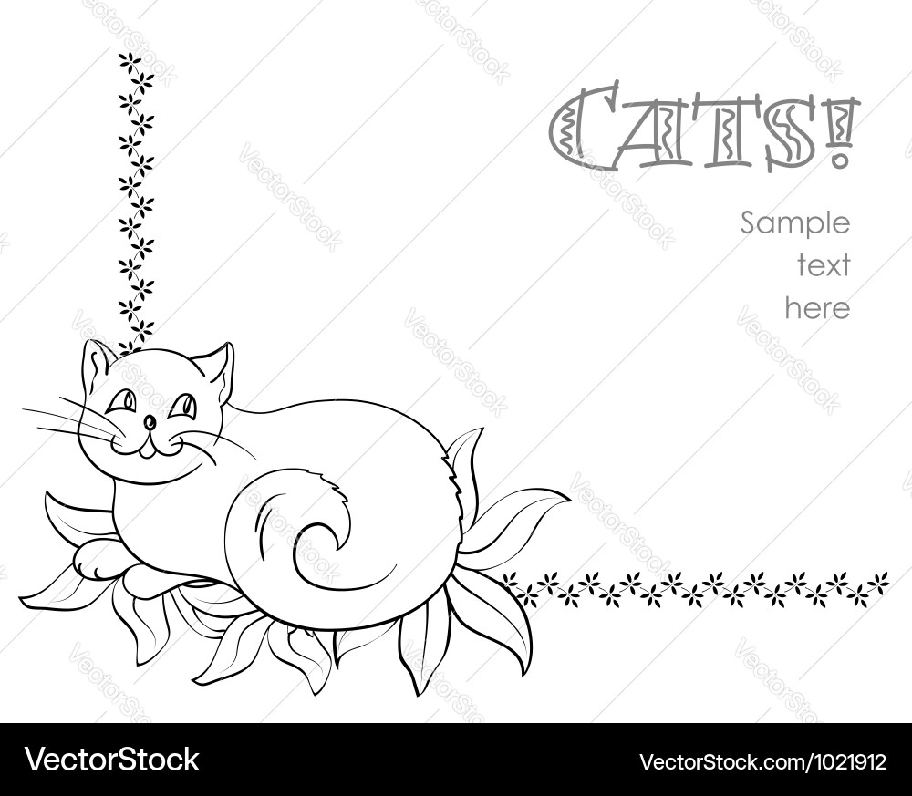 Smiling Cat Background vector image