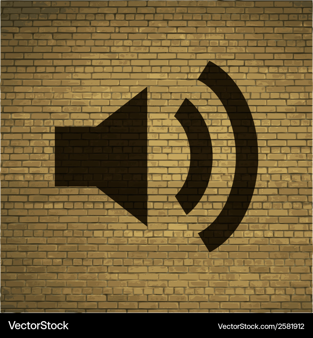 Speaker flat modern web button and space for your vector image