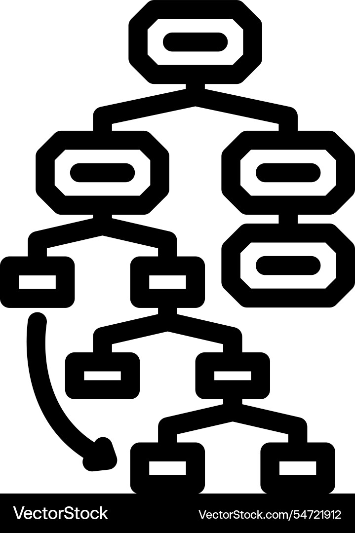 Syntaxbaum natürliche Sprache Verarbeitung nlp line Syntaxbaum natürliche Sprache Verarbeitung nlp line vektorbild