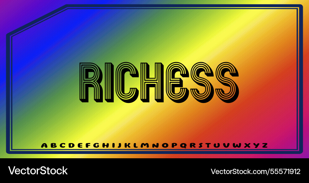 Text effects with editable colors and abstract Vector Image