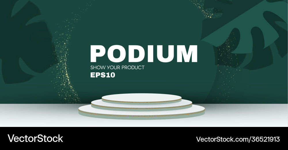 3d podium realistic minimal empty scene showcase 3d podium realistic minimal empty scene showcase vector image