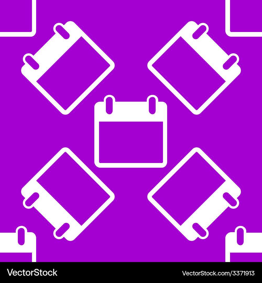 Calendar web icon flat design seamless pattern vector image