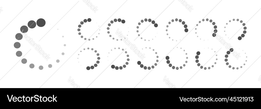 Circular loading buffering icons Vector Image