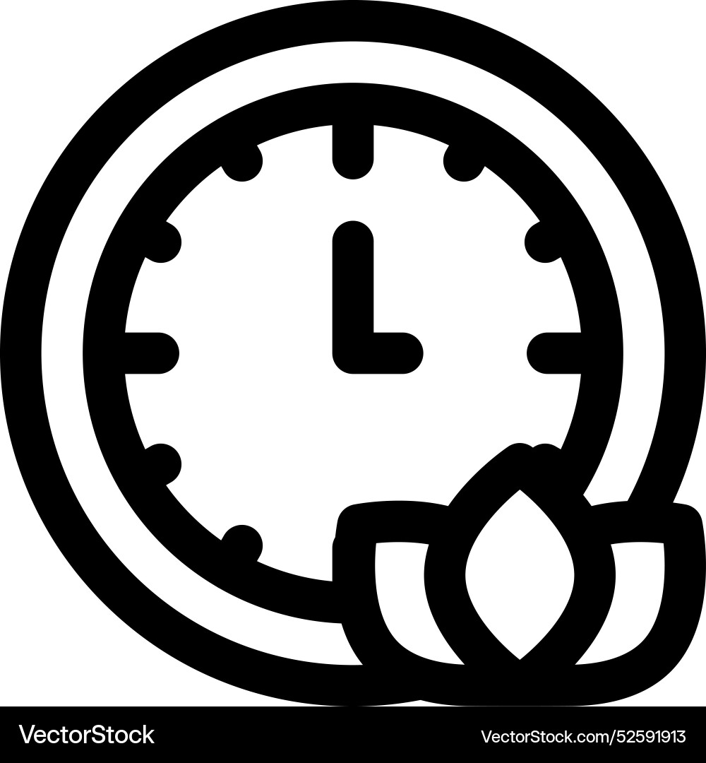 Clock icon thin linear style design isolated Clock icon thin linear style design isolated vector image