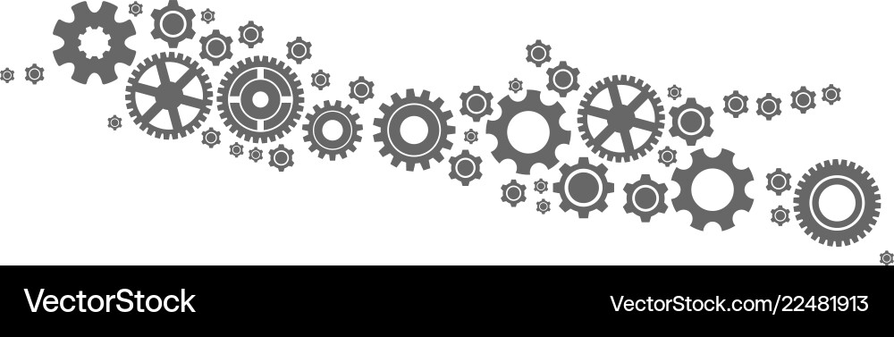 Collage map of java island with gears Collage map of java island with gears vector image