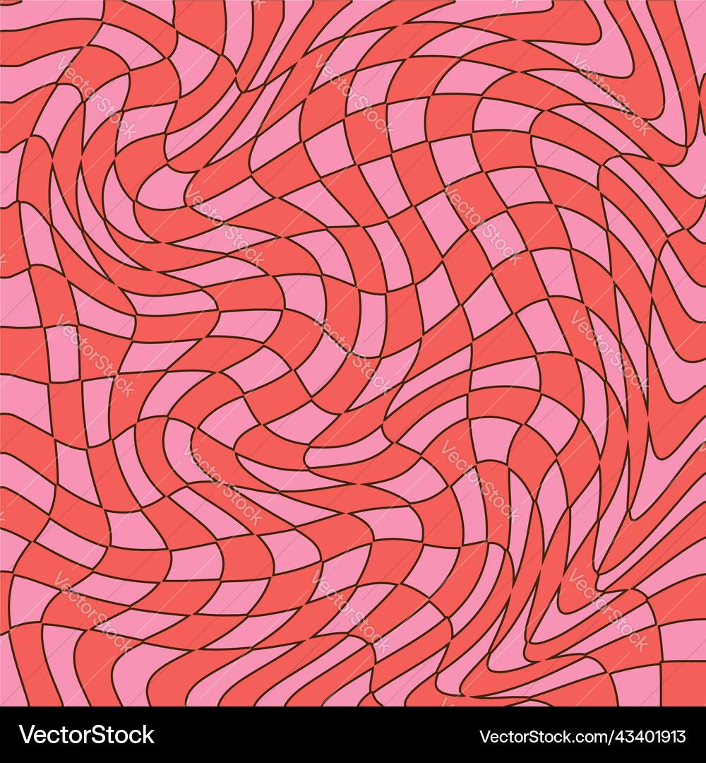 Distorted Checkerboard Pattern vector image