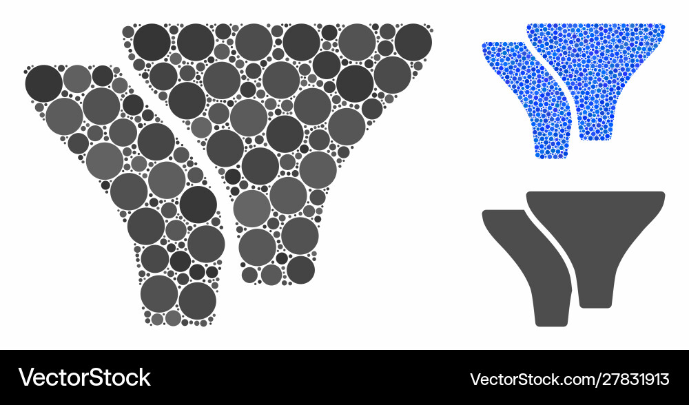 Filters composition icon round dots Filters composition icon round dots vector image
