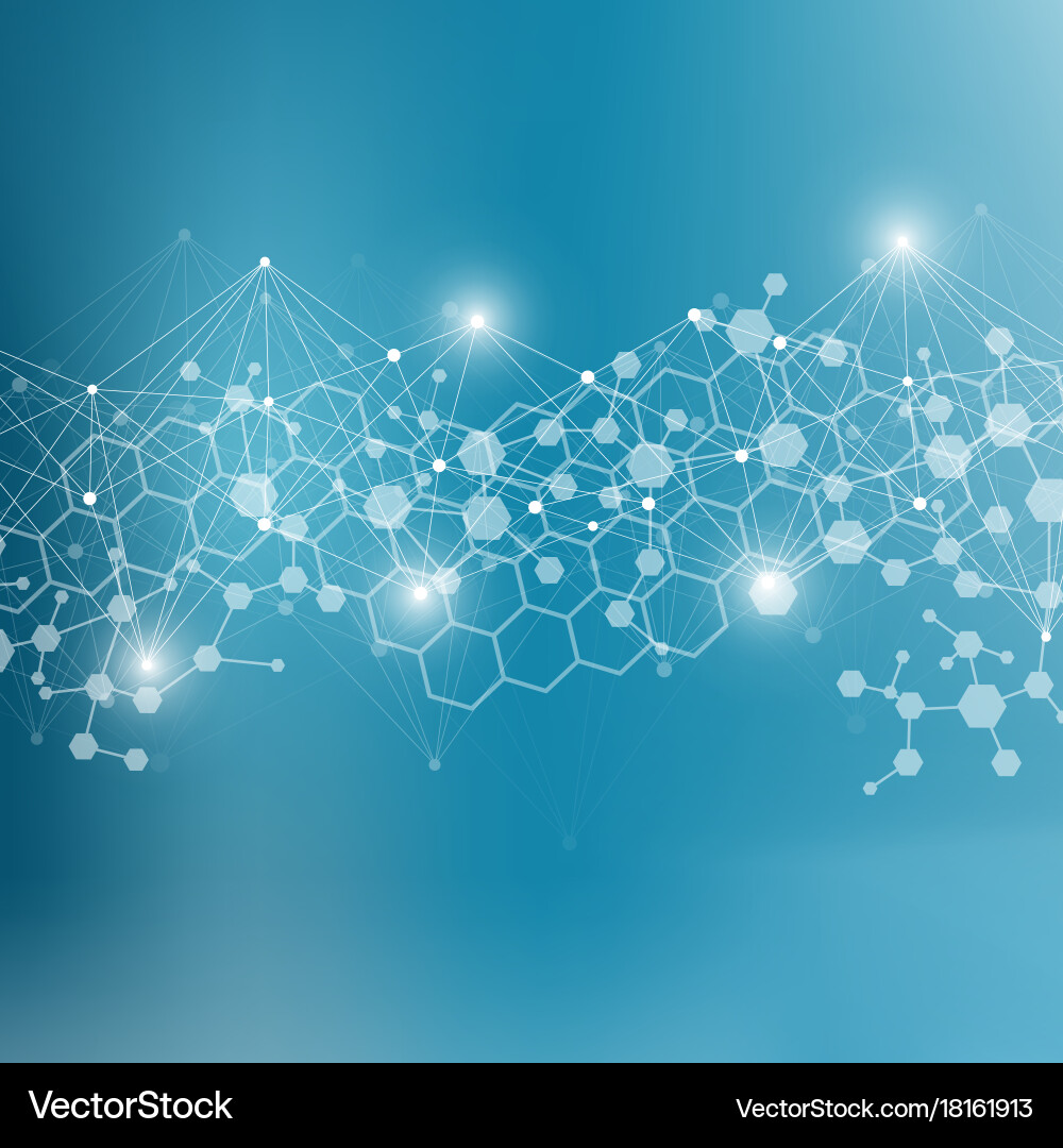 Geometric abstract background with connected line Vector Image